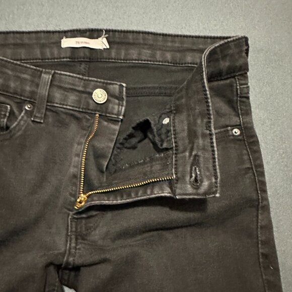 Levi's 711 Skinny Jeans Women's Size 30x30 Black Tab Dark Wash cotton blend - Picture 5 of 16